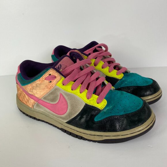 Nike SB Dunk Low 6.0 Shoes Women's 8.5 Sneakers 314141 361 Colorblock - Picture 2 of 15